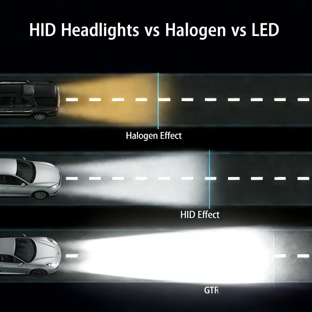 HID Headlights vs Halogen vs LED: The Ultimate 2025 Brightness Guide