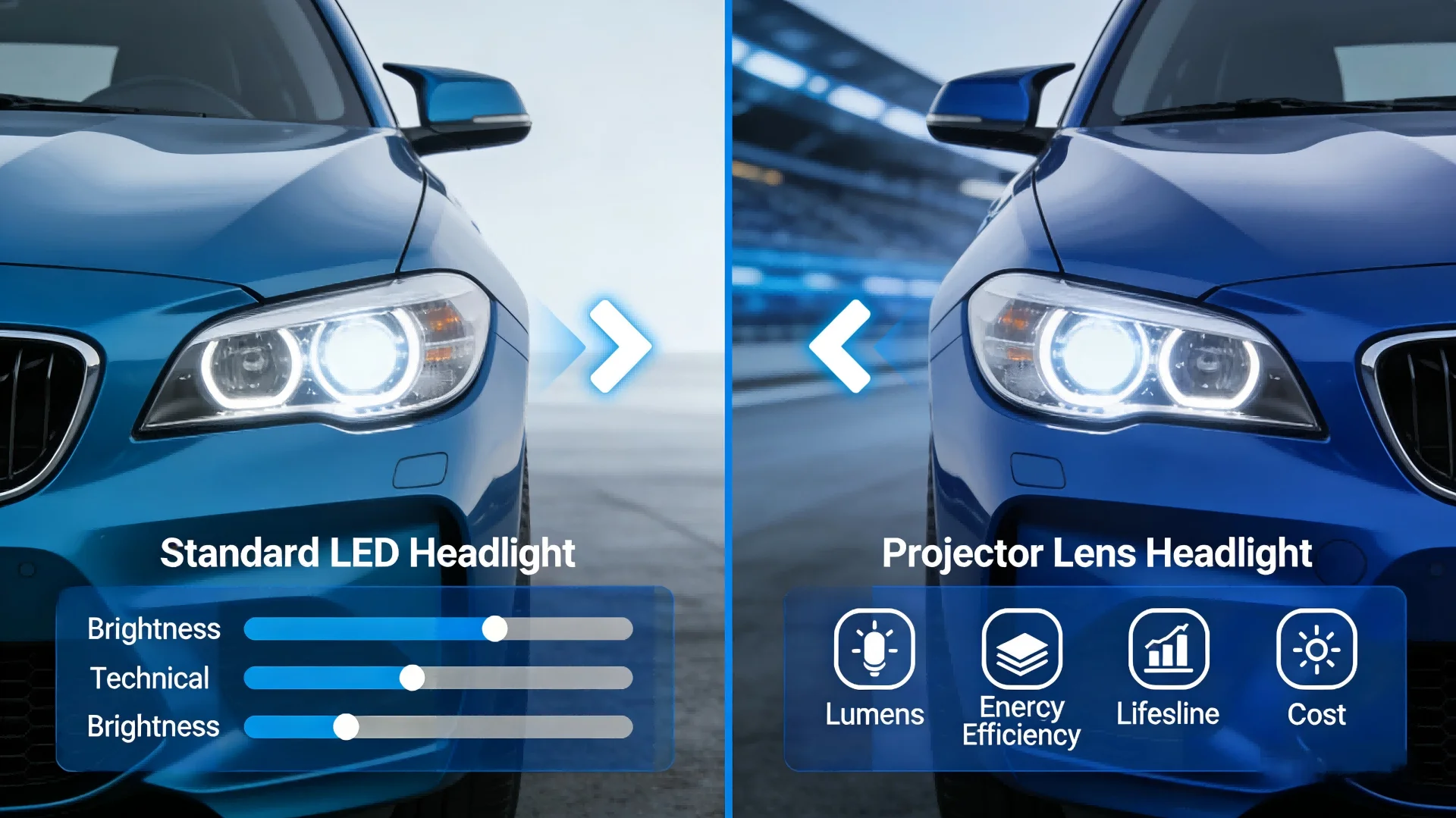 The Buyer’s Comparison Guide: Standard LED vs. Projector Lens Technology for Automotive Use