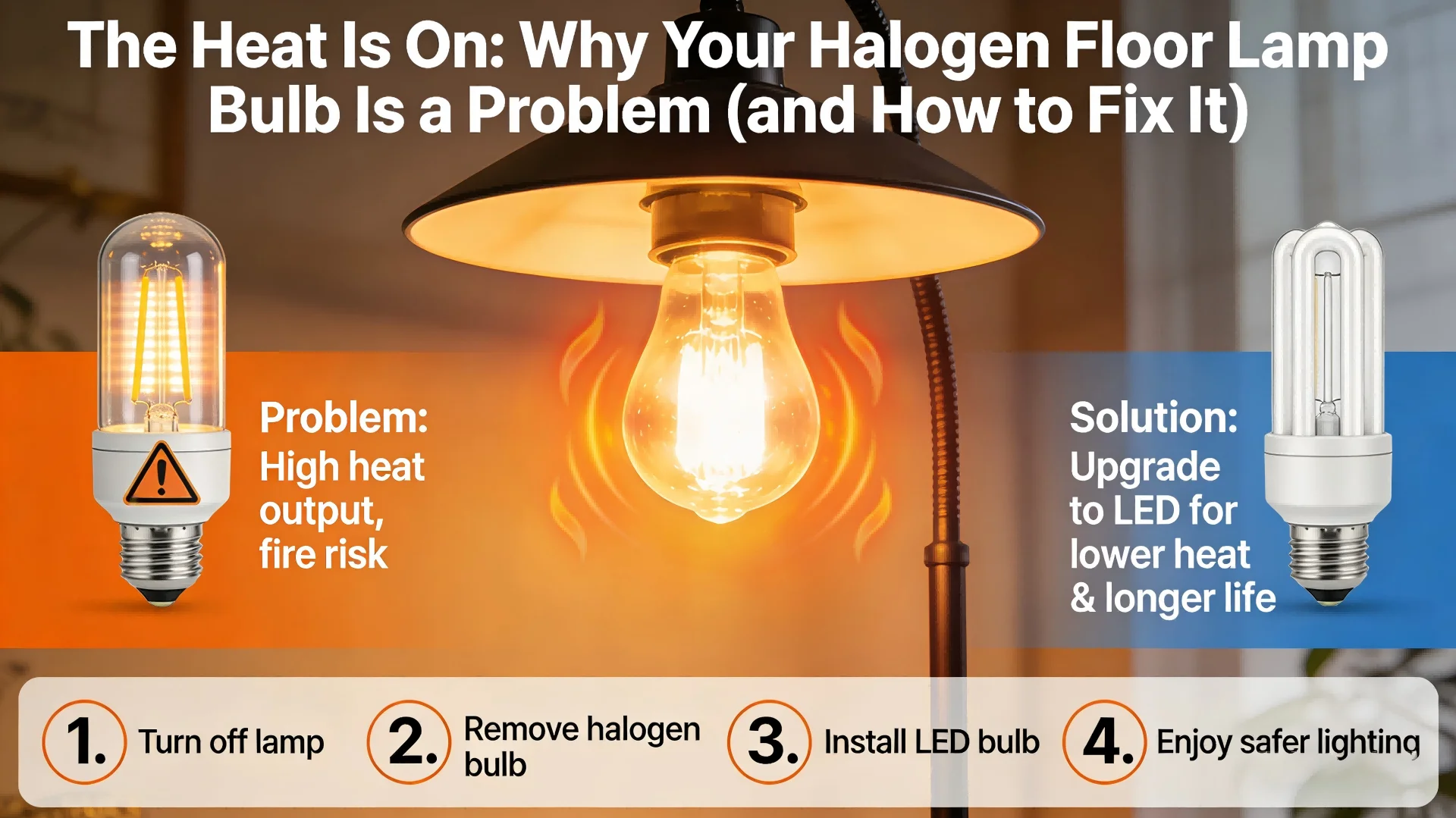 The Heat Is On: Why Your Halogen Floor Lamp Bulb Is a Problem (and How to Fix It)