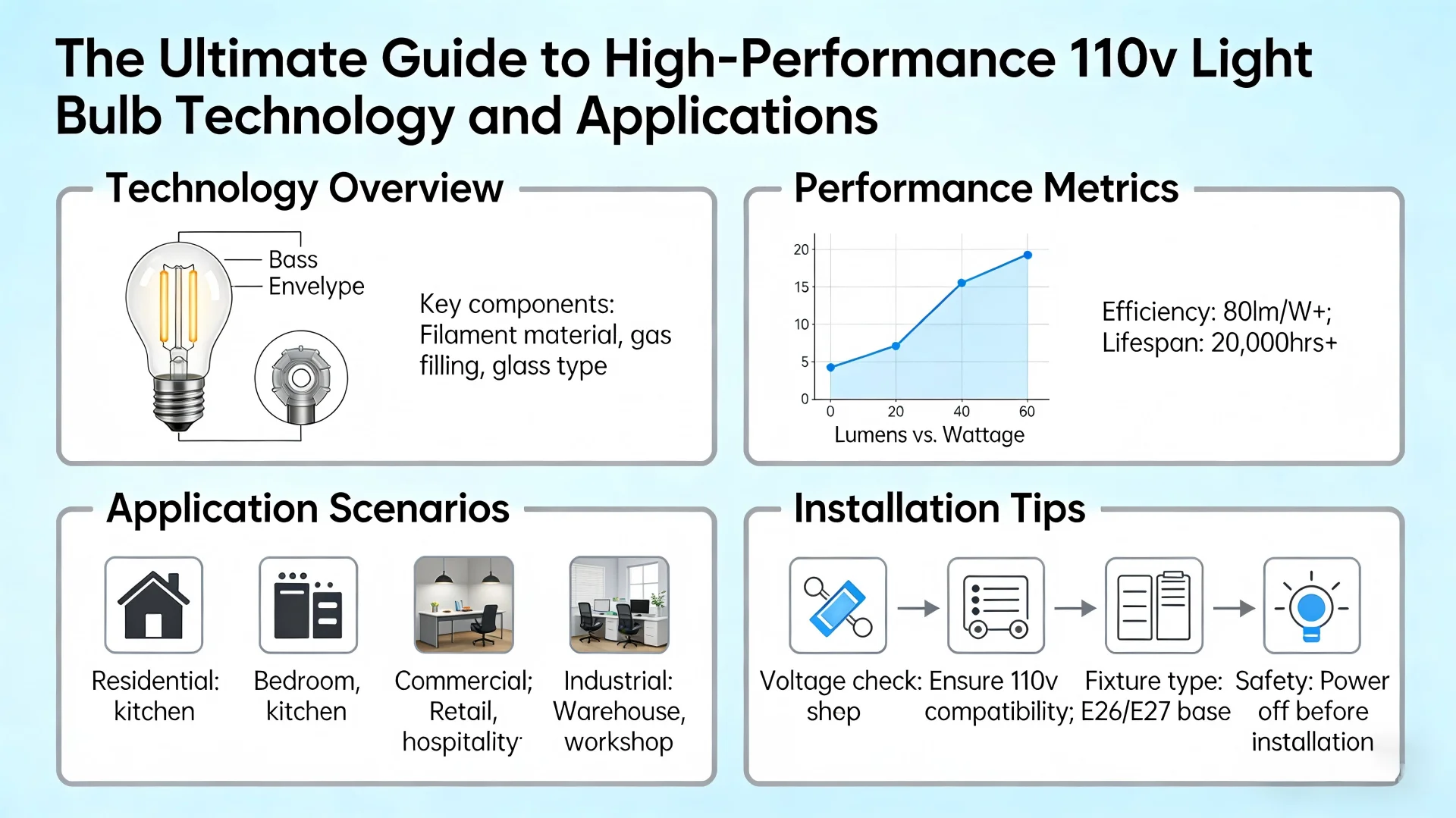 The Ultimate Guide to High-Performance 110v Light Bulb Technology and Applications
