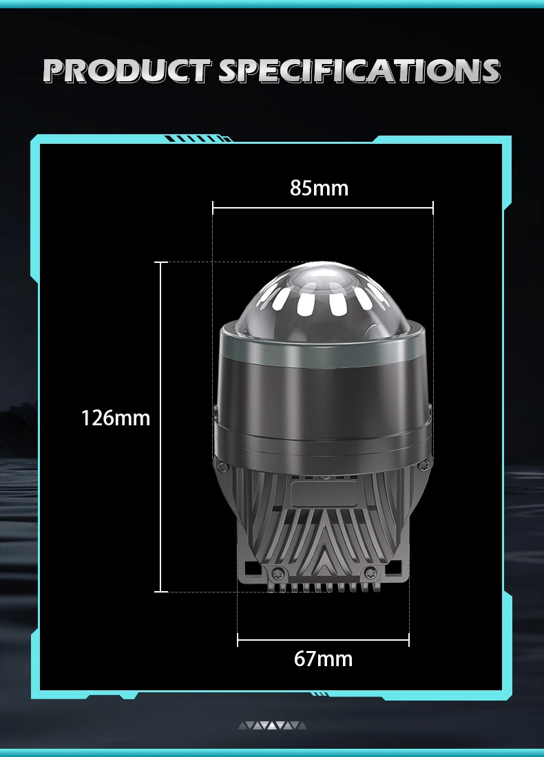 Premium 3 Inch 3000K 5800K 55W Bi-LED Low Beam Fog Lights Waterproof Car Fog Lamps for Universal Projector Lens Fog Lamp